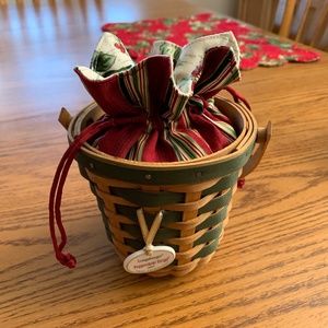 Longaberger Tree Trimming Peppermint Stripe Basket